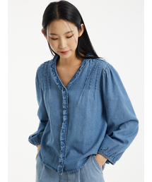 UNKNOWN PLANET（アンノウンプラネット）の「UP-393 ピンタックシワデニムブラウス（シャツ/ブラウス）」