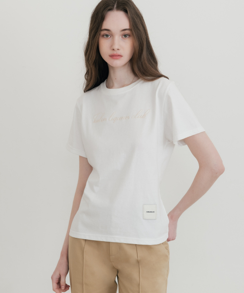 SSIN AND LEE(シンアンドリー)の「(W)トゥーロンリキュールクラブTシャツホワイト(Tシャツ/カットソー・レディース・その他・F)」の1枚目の写真