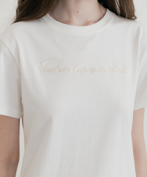 SSIN AND LEE(シンアンドリー)の「(W)トゥーロンリキュールクラブTシャツホワイト(Tシャツ/カットソー・レディース・その他・F)」の2枚目の写真