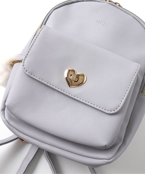 algy（アルジー）の「ハートロックミニリュック（バックパック/リュック・キッズ・ブラック/グレー・FREE）」の5枚目の写真