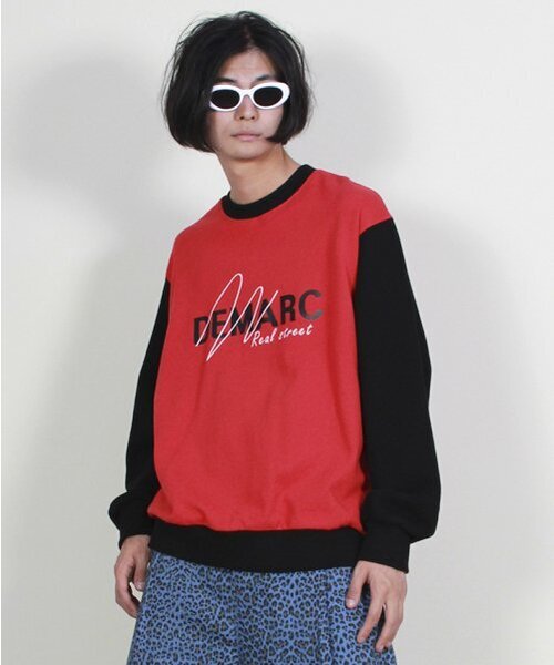 DEMARC(ドゥマーク)の「カラー配色ロゴグラフィックスウェットレッド(スウェット・メンズ・その他・LARGE)」の6枚目の写真