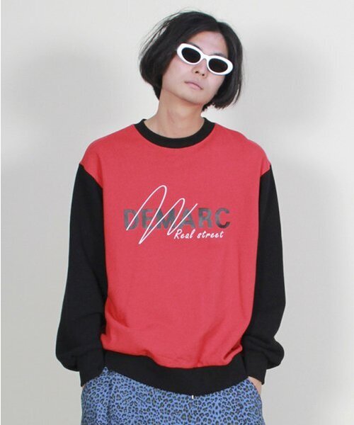 DEMARC(ドゥマーク)の「カラー配色ロゴグラフィックスウェットレッド(スウェット・メンズ・その他・LARGE)」の8枚目の写真