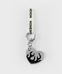 NONENON（ノンノン）の「FLAME LOVE KEYRING(BLACK)_S（キーケース/キーアクセサリー）」