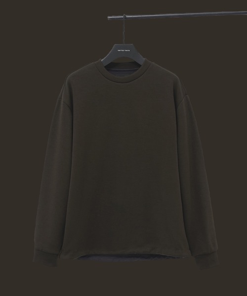 UNITED TOKYO（ユナイテッドトウキョウ）の「【新作】Naia Wool Double Knit Pullover（スウェット・メンズ・モカ/ブラック/オリーブ・1/2）」の3枚目の写真