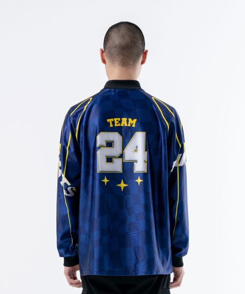 DUCKDIVE(ダックダイブ)の「サッカーチームカラーシャツロングスリーブネイビー(ポロシャツ・メンズ・その他・LARGE/MEDIUM)」の2枚目の写真