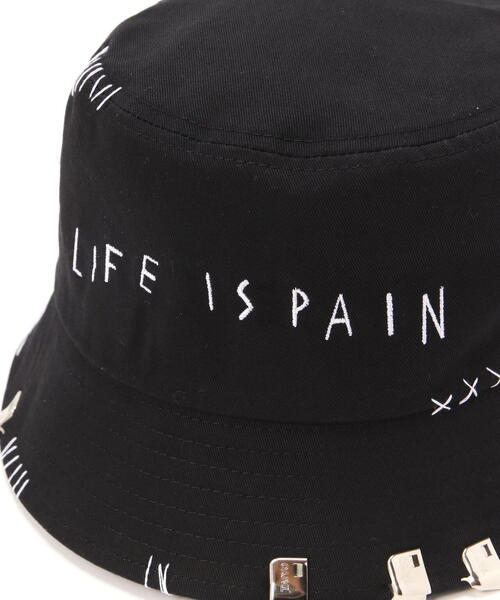 L.H.P（エルエイチピー）の「AZS TOKYO/アザストウキョウ/”LIFE IS PAIN”HAT（ハット・レディース・ブラック・F）」の4枚目の写真