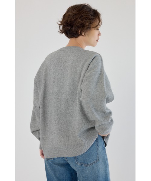 RODEO CROWNS WIDE BOWL（ロデオクラウンズワイドボウル）の「Frayed Lettering ニットトップス（ニット/セーター・レディース・イエロー/グレー×ホワイト/ブラック・FREE）」の18枚目の写真