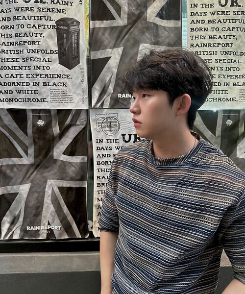 C WEAR BY THE GENIUS（シーウェアバイザジーニアス）の「シースルークラフトニットプルオーバーブルー（ニット/セーター・メンズ・その他・size1/size3）」の7枚目の写真