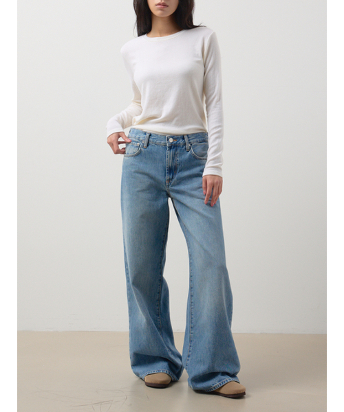 TOGE(トジ)の「wool tencel long sleeve top(Tシャツ/カットソー・レディース・ホワイト/ブラック/グレー/キャメル・FREE)」の7枚目の写真