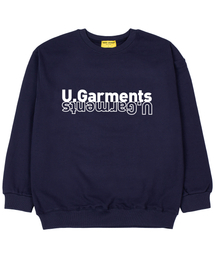 Uガーメンツ 裏毛 オーバーサイズ スウェット Tシャツ ネイビー