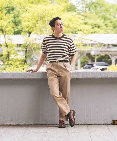 BELLIEF(ベリーフ)の「Gabardine cotton Double Pleats Wide Chino Pants (Beige)(その他パンツ・メンズ・その他・MEDIUM/LARGE/X-LARGE)」の8枚目の写真