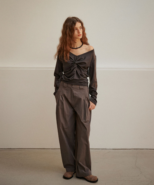 OURO（アウロ）の「COTTON JERSEY PANTS [ CHARCOAL ]（その他パンツ・レディース・その他・FREE）」の3枚目の写真