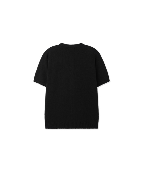 BLACKBROWN（ブラックブラウン）の「リネンブークルラウンドネックカーディガン[ブラック]（カーディガン/ボレロ・メンズ・ブラック・MEDIUM/LARGE）」の2枚目の写真