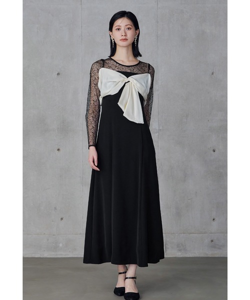 ビッグリボンドレス パーティードレス オケージョンドレス 結婚式