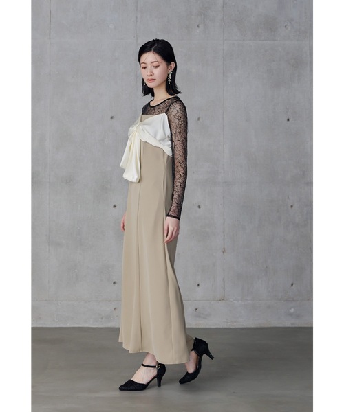 ビッグリボンドレス パーティードレス オケージョンドレス 結婚式