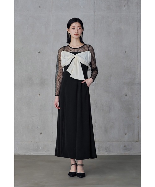 ビッグリボンドレス パーティードレス オケージョンドレス 結婚式