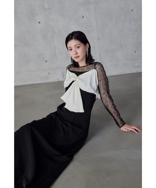 ビッグリボンドレス パーティードレス オケージョンドレス 結婚式