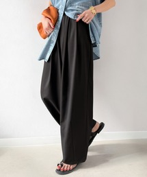 Java（ジャバ）の「《JaVaジャバコラボ》ゆるっとこなれ感。立体的なコクーンラインが魅力!ツータックイージー軽やかパンツ（その他パンツ）」