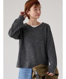 Lugnoncure | もちもちメランジVネックニット(ニット/セーター)