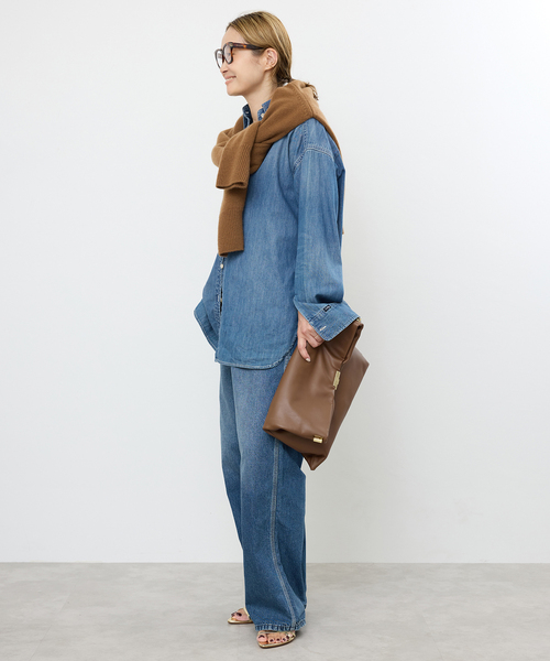 Lee（リー）の「追加 Lee デニムシャツ（シャツ/ブラウス・レディース・ネイビー・FREE）」の11枚目の写真