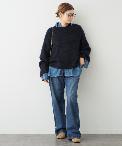 Lee（リー）の「追加 Lee デニムシャツ（シャツ/ブラウス・レディース・ネイビー・FREE）」の20枚目の写真