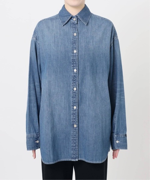 Lee（リー）の「追加 Lee デニムシャツ（シャツ/ブラウス・レディース・ネイビー・FREE）」の21枚目の写真