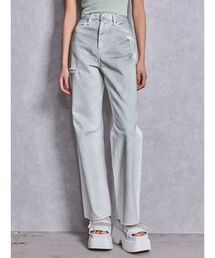 GYDA | ハイウエストBACK LACE UPストレートデニムパンツ(デニムパンツ)