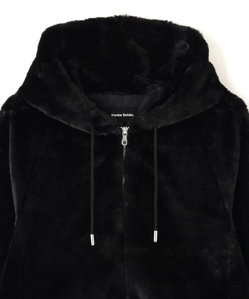 DANKE SCHON（ダンケシェーン）の「【WEB&DEPOT限定】DankeSchon/ダンケシェーン/FUR HOODIE（その他アウター・レディース・グレー/ネイビー/ブラック・M/XL/L）」の8枚目の写真