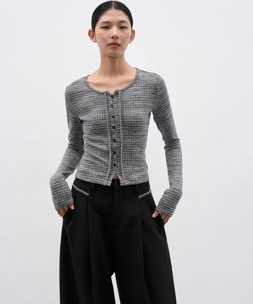 EIGHTHMONTH(エイスマンス)の「フロントボタントップス EM25a164【EIGHTHMONTH】(Tシャツ/カットソー・レディース・グレー/ブラウン・S/M)」の19枚目の写真