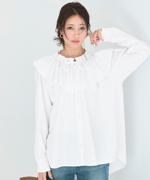 coca（coca）（コカ）の「ビックカラーチュニックブラウス（チュニック・レディース・ホワイト/ブルー・M/L）」の20枚目の写真