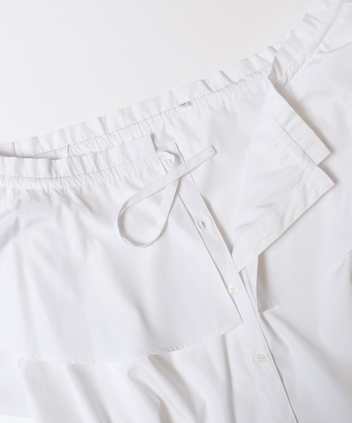 coca（coca）（コカ）の「ビックカラーチュニックブラウス（チュニック・レディース・ホワイト/ブルー・M/L）」の5枚目の写真