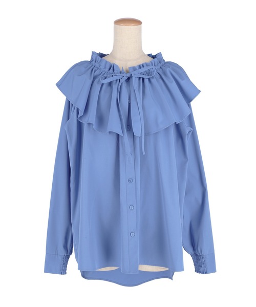 coca（coca）（コカ）の「ビックカラーチュニックブラウス（チュニック・レディース・ホワイト/ブルー・M/L）」の8枚目の写真