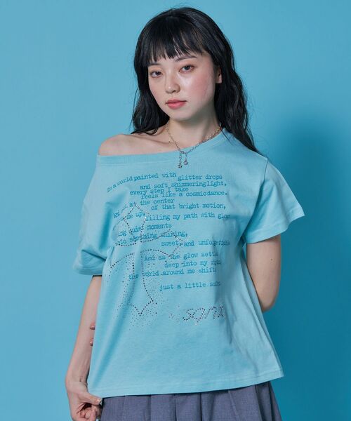 SEQUENZ（シークエンズ）の「※WEB限定 / ワンショルダー / レディースクロス半袖Tシャツ / sqnzone-shoulder cross tee（Tシャツ/カットソー・レディース・ホワイト/その他1/グリーン系その他3/ブラック・MEDIUM/SMALL）」の12枚目の写真