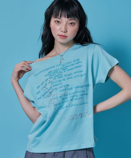SEQUENZ（シークエンズ）の「※WEB限定 / ワンショルダー / レディースクロス半袖Tシャツ / sqnzone-shoulder cross tee（Tシャツ/カットソー・レディース・ホワイト/その他1/グリーン系その他3/ブラック・MEDIUM/SMALL）」の13枚目の写真