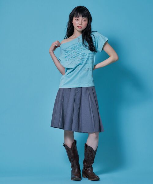 SEQUENZ（シークエンズ）の「※WEB限定 / ワンショルダー / レディースクロス半袖Tシャツ / sqnzone-shoulder cross tee（Tシャツ/カットソー・レディース・ホワイト/その他1/グリーン系その他3/ブラック・MEDIUM/SMALL）」の15枚目の写真
