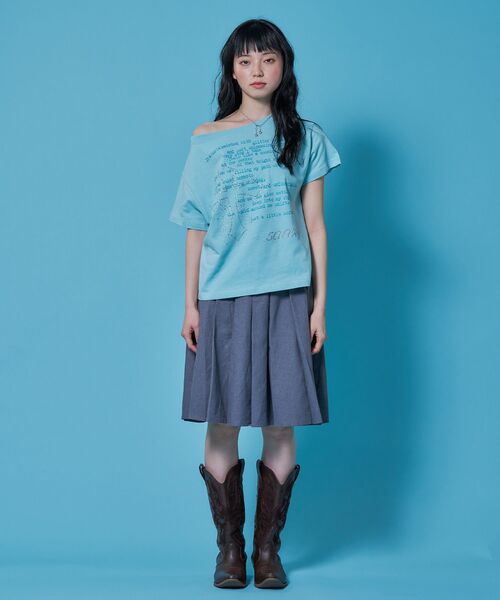 SEQUENZ（シークエンズ）の「※WEB限定 / ワンショルダー / レディースクロス半袖Tシャツ / sqnzone-shoulder cross tee（Tシャツ/カットソー・レディース・ホワイト/その他1/グリーン系その他3/ブラック・MEDIUM/SMALL）」の17枚目の写真