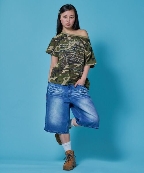 SEQUENZ（シークエンズ）の「※WEB限定 / ワンショルダー / レディースクロス半袖Tシャツ / sqnzone-shoulder cross tee（Tシャツ/カットソー・レディース・ホワイト/その他1/グリーン系その他3/ブラック・MEDIUM/SMALL）」の20枚目の写真