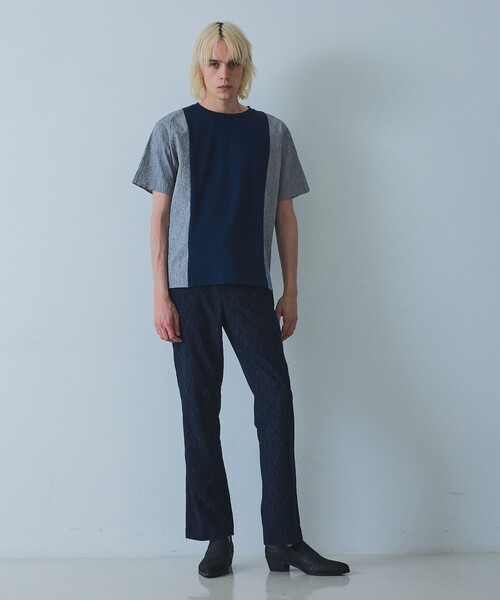 5351 POUR LES HOMMES（ゴーサンゴーイチプールオム）の「【セットアップ対応】幾何学柄 ジャガード フレアパンツ（その他パンツ・メンズ・ネイビー/ブラック・44/46/48/50）」の3枚目の写真