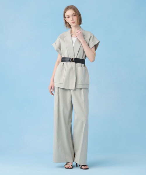 ANAYI（アナイ）の「【セットアップ対応商品】モノトーンドットジャガードベルテッド ジャケット（その他アウター・レディース・ブラック/アイボリー・38/36/34）」の16枚目の写真