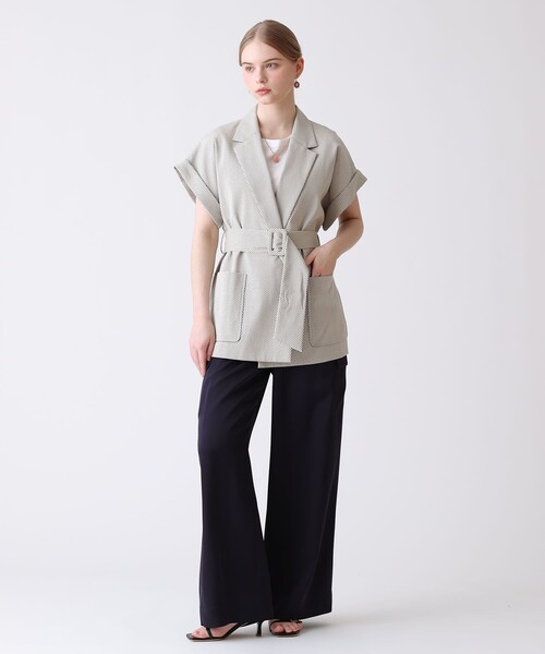 ANAYI（アナイ）の「【セットアップ対応商品】モノトーンドットジャガードベルテッド ジャケット（その他アウター・レディース・ブラック/アイボリー・38/36/34）」の18枚目の写真