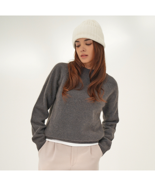 ACUD(アクド)の「Raccoon 2 tone Knit _Grey(ニット/セーター・レディース・グレー・FREE)」の1枚目の写真