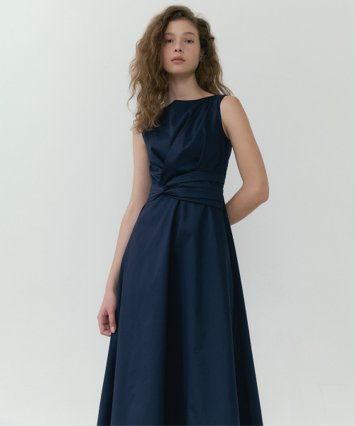 LUCIR ZU（ルシールズ）の「Waist-Twisted Sleeveless Dress (navy)（ワンピース・レディース・その他・S/M）」の2枚目の写真