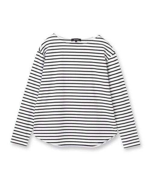 UNTITLED(アンタイトル)の「【洗える/レイヤードTシャツ】ラウンドテールジャージプルオーバー(Tシャツ/カットソー・レディース・ホワイト/ホワイト系5・50/48/44/04/02/00)」の3枚目の写真