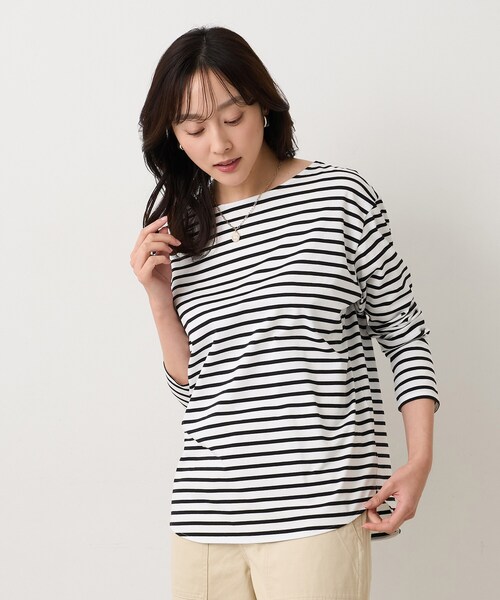 UNTITLED(アンタイトル)の「【洗える/レイヤードTシャツ】ラウンドテールジャージプルオーバー(Tシャツ/カットソー・レディース・ホワイト/ホワイト系5・50/48/44/04/02/00)」の8枚目の写真