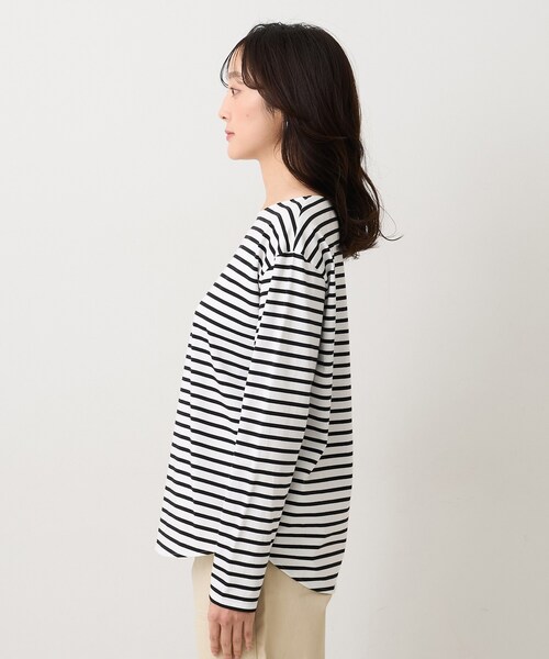 UNTITLED(アンタイトル)の「【洗える/レイヤードTシャツ】ラウンドテールジャージプルオーバー(Tシャツ/カットソー・レディース・ホワイト/ホワイト系5・50/48/44/04/02/00)」の13枚目の写真
