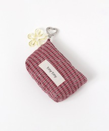 tiny tiny（ティニーティニー）の「チェック柄ポーチチャーム[tiny tiny(ティニーティニー)]（チャーム）」