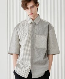 S SY（エスエスワイ）の「3チェックコンプレックスハーフシャツ（シャツ/ブラウス）」