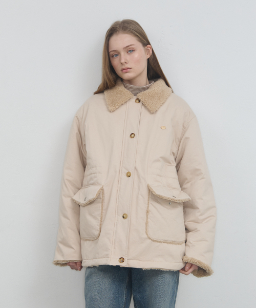 ANOETIC(アノエティック)の「FUR POINT PADDED JUMPER_IVORY(ダウンジャケット/コート・レディース・アイボリー・FREE)」の1枚目の写真