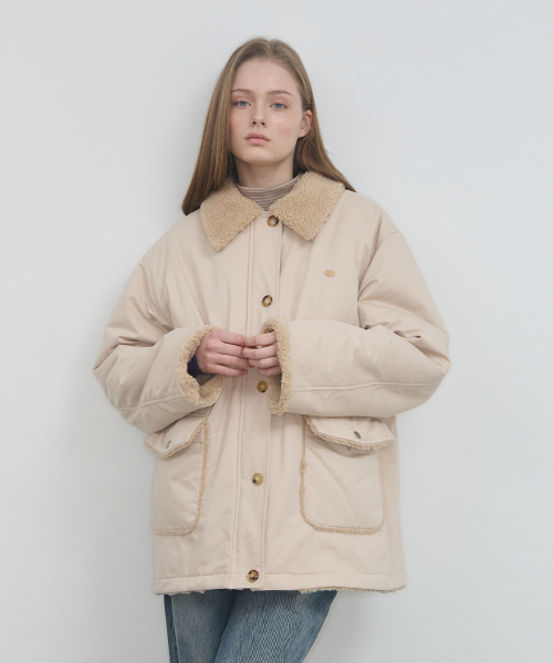 ANOETIC(アノエティック)の「FUR POINT PADDED JUMPER_IVORY(ダウンジャケット/コート・レディース・アイボリー・FREE)」の2枚目の写真