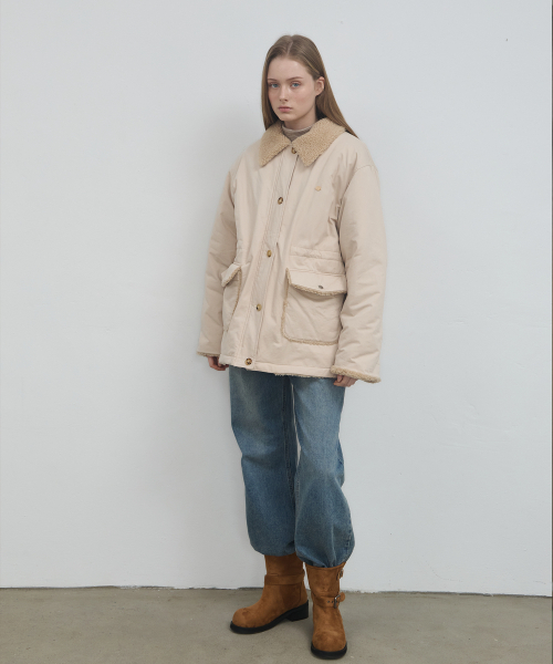 ANOETIC(アノエティック)の「FUR POINT PADDED JUMPER_IVORY(ダウンジャケット/コート・レディース・アイボリー・FREE)」の3枚目の写真